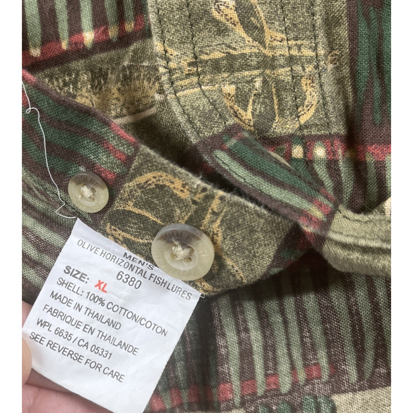 Woolrich Button Down Shirt Mens Extra Large Fishing Bait Cotton Long Sleeve - Picture 5 of 12